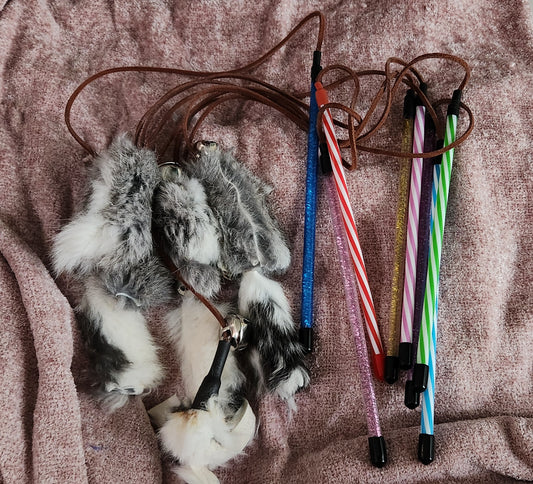 Rabbit Fur Long Stem Cat Teaser & Chaser