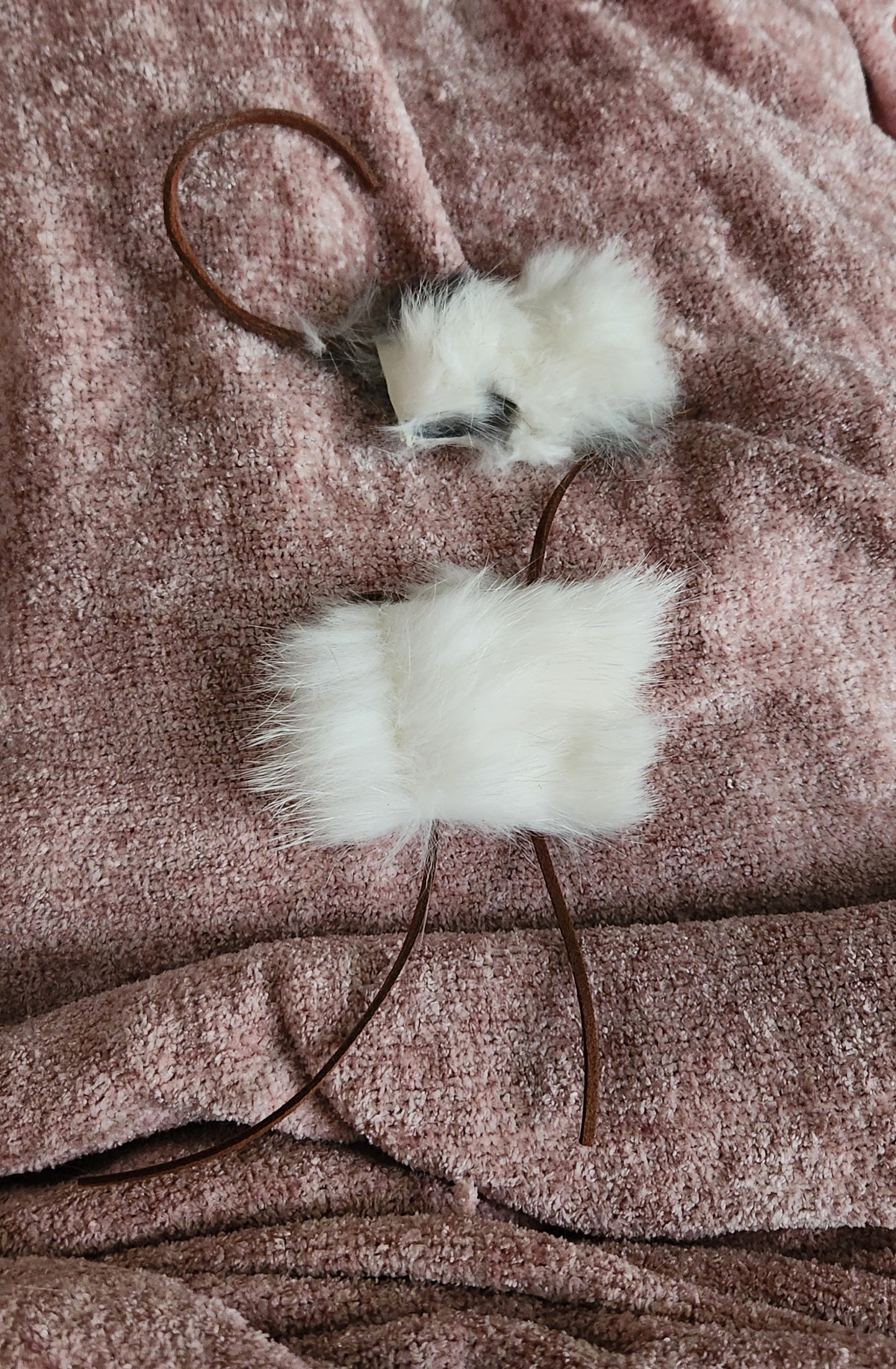 Natural Rabbit Fur Cat Toy Mouse or Critter