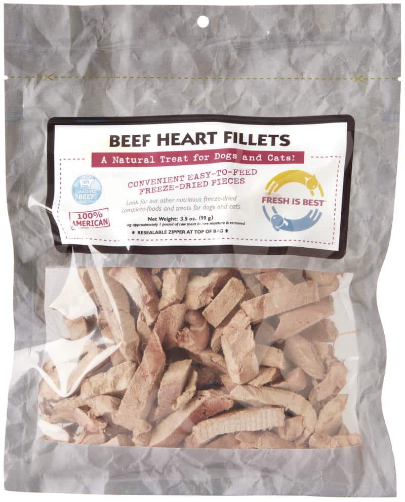 Fresh Is Best Freeze Dried Beef Heart Fillets 3.5 oz